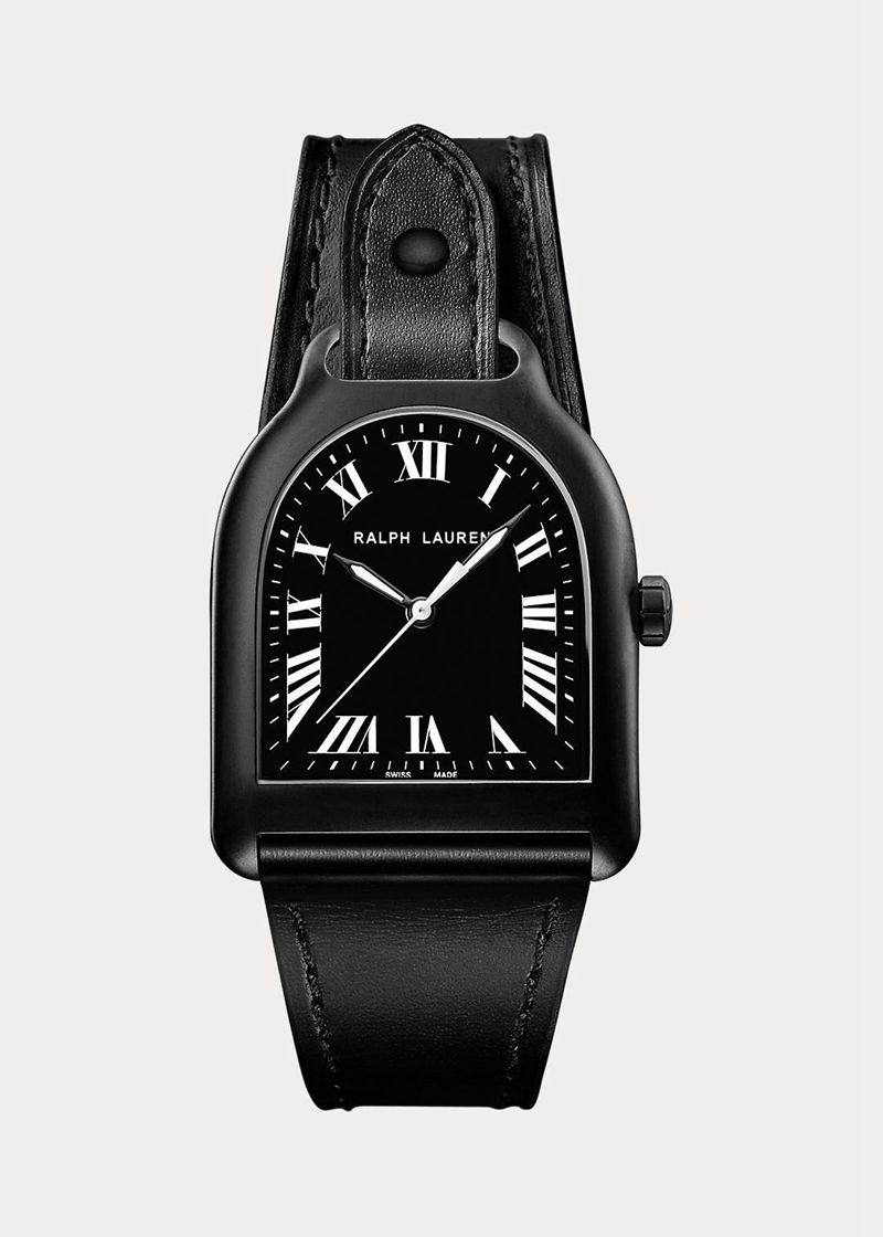 Relojes Ralph Lauren Hombre Medium Steel Black Finish Chile Negras ONJZS-0273